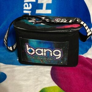BANG Energy insulated lunch box with slight wear.